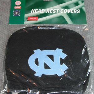 NCAA North Carolina Tar Heels Head Rest Covers Set